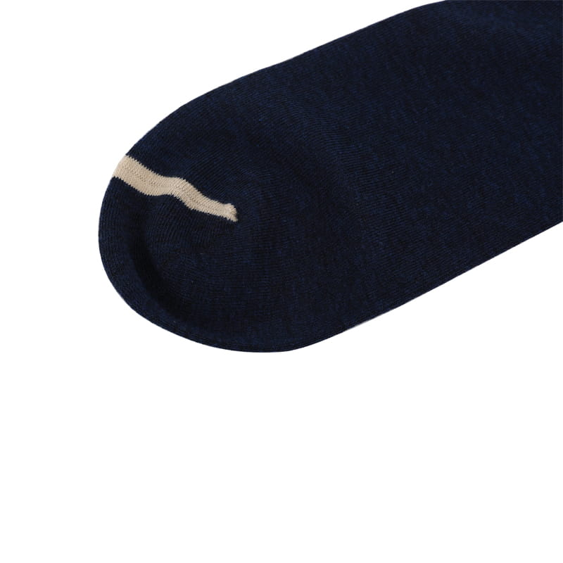 Chaussettes bateau homme en coton peigné à bandes colorées cousues main