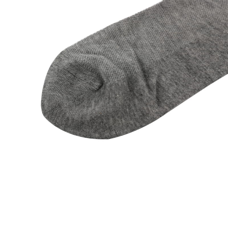 Chaussettes décontractées pour hommes, en coton peigné doux et anti-boulochage, Ultra-minces, demi-maille unie, cousues à la main