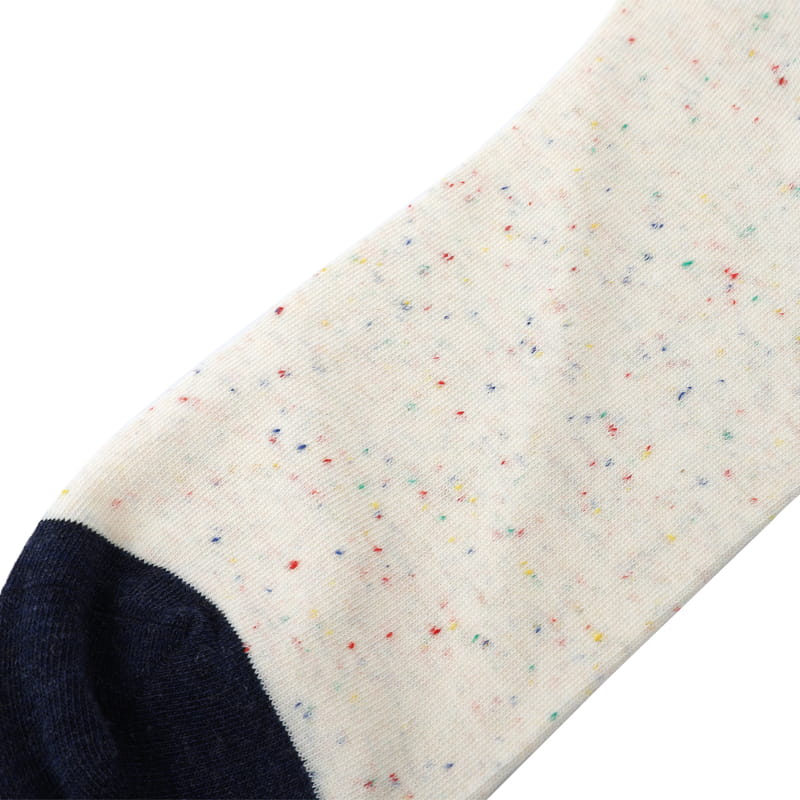 Chaussettes pour hommes en coton peigné, manchette en fil de couleur, bande horizontale, cousues à la main