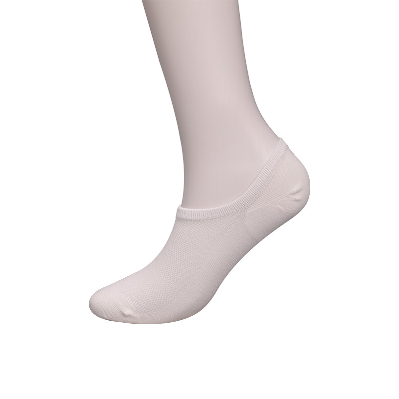 Chaussettes femme ultra fines en coton peigné, nylon et spandex uni demi-maille cousues main WSD1673