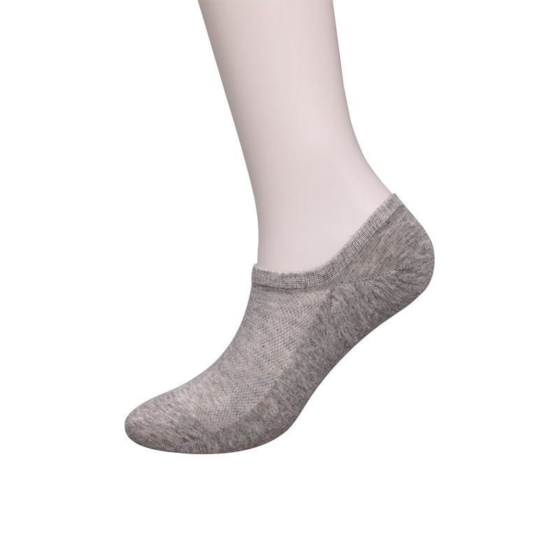 Chaussettes femme ultra fines en coton peigné, nylon et spandex uni demi-maille cousues main WSD1673