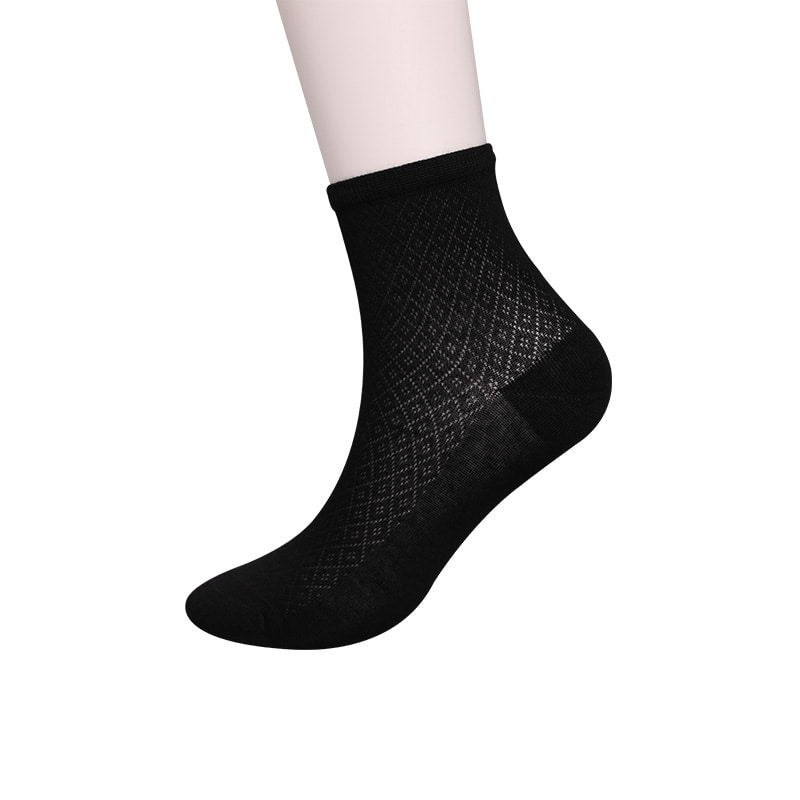 Sac en nylon et fibre de bambou souple, chaussettes fines et décontractées en petits diamants pour femmes, chaussettes cousues à la main pour femmes WSD1689