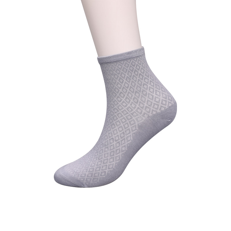 Sac en nylon et fibre de bambou souple, chaussettes fines et décontractées en petits diamants pour femmes, chaussettes cousues à la main pour femmes WSD1689