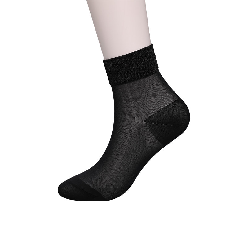 Chaussettes pour femmes en coton et soie en nylon transparent à la mode Chaussettes pour femmes en soie transparente en nylon superfin Chaussettes pour femmes en soie cristal WSD1946
