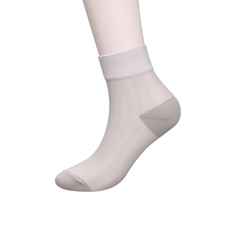 Chaussettes pour femmes en coton et soie en nylon transparent à la mode Chaussettes pour femmes en soie transparente en nylon superfin Chaussettes pour femmes en soie cristal WSD1946