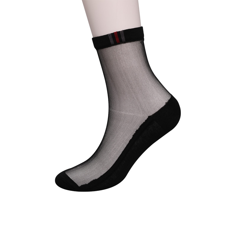 Mode décontracté printemps et été bas en coton bas pour hommes Luokou fleurs à rayures verticales semelles antidérapantes fraîches bas pour hommes WSD2711