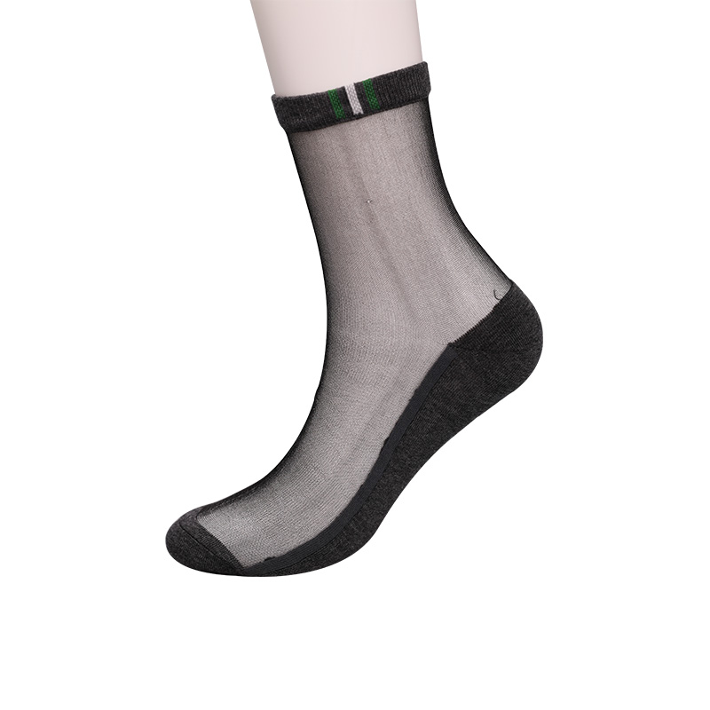 Mode décontracté printemps et été bas en coton bas pour hommes Luokou fleurs à rayures verticales semelles antidérapantes fraîches bas pour hommes WSD2711