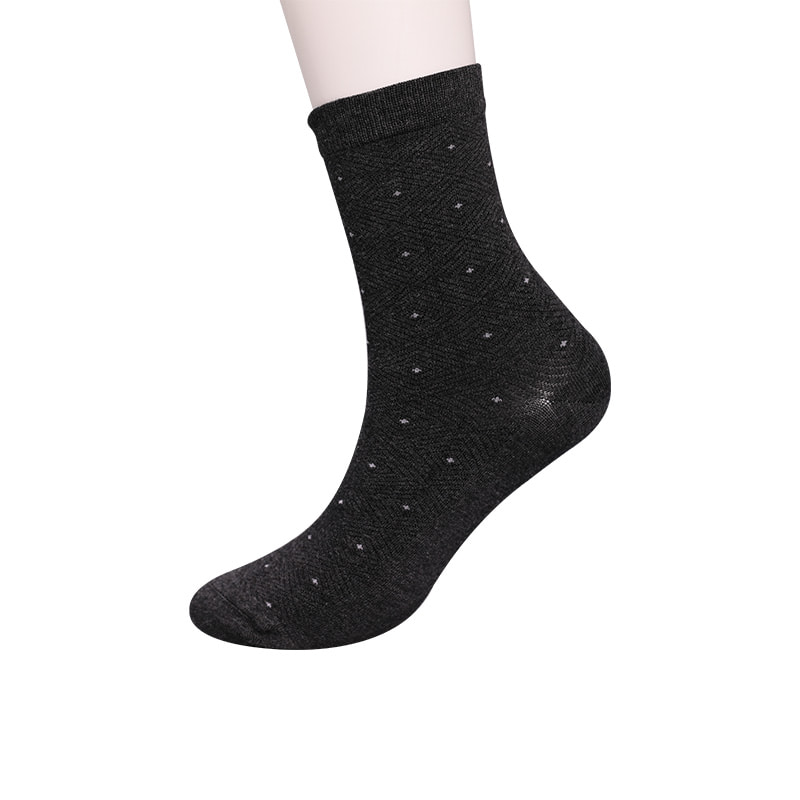 Nylon de soie filé doux enveloppé d'ammoniac, chaussettes jacquard à petits points invisibles en forme de diamant cousues à la main pour hommes épais d'hiver WSD2851