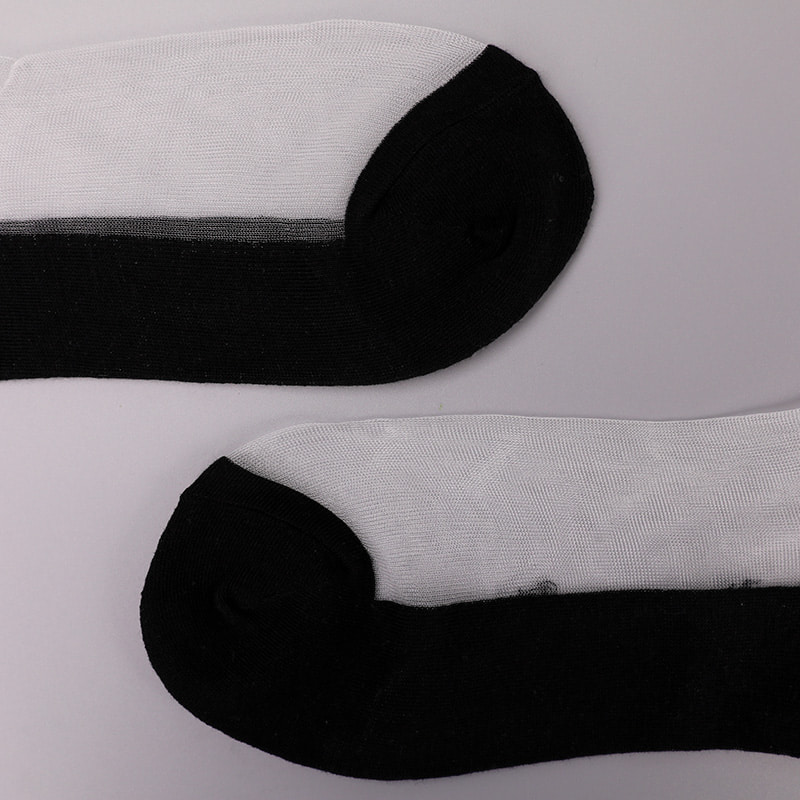 Mode nylon transparent soie coton bas femmes bateau chaussettes haut perle verre cristal soie femmes bateau chaussettes WSD1288