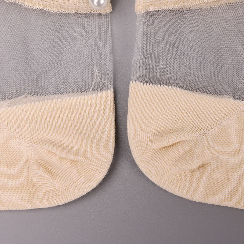 Mode nylon transparent soie coton bas femmes bateau chaussettes haut perle verre cristal soie femmes bateau chaussettes WSD1288