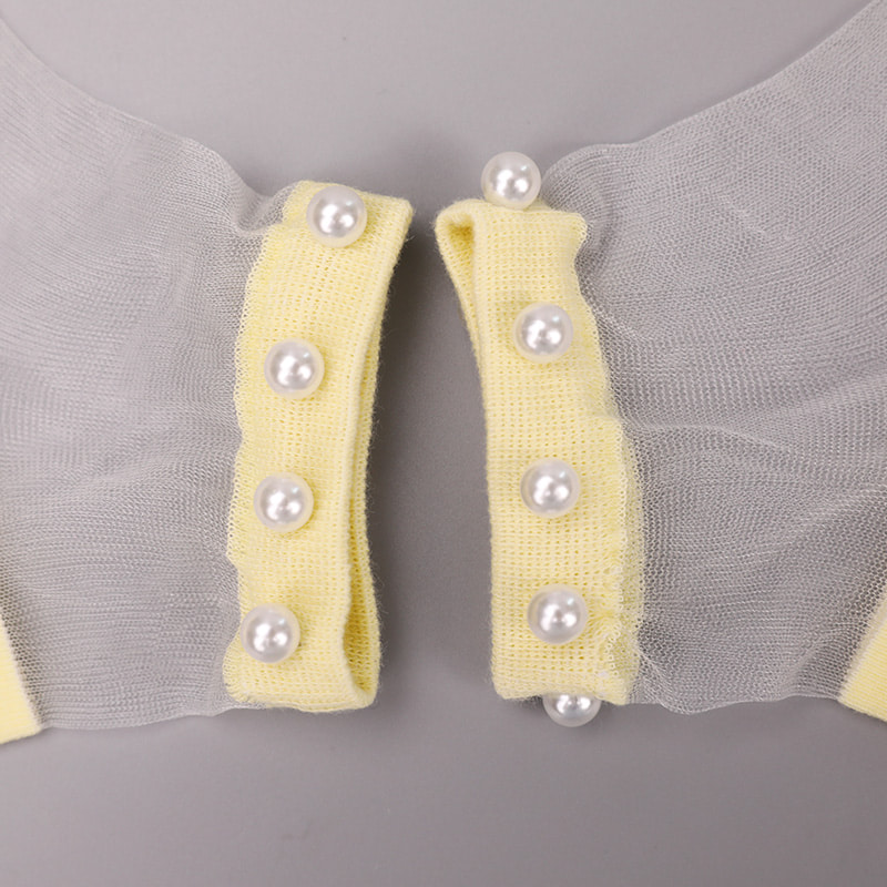 Mode nylon transparent soie coton bas femmes bateau chaussettes haut perle verre cristal soie femmes bateau chaussettes WSD1288