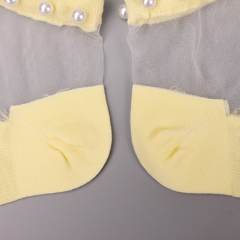 Mode nylon transparent soie coton bas femmes bateau chaussettes haut perle verre cristal soie femmes bateau chaussettes WSD1288