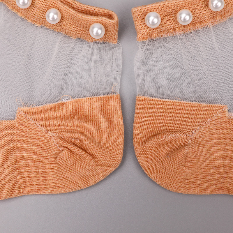 Mode nylon transparent soie coton bas femmes bateau chaussettes haut perle verre cristal soie femmes bateau chaussettes WSD1288