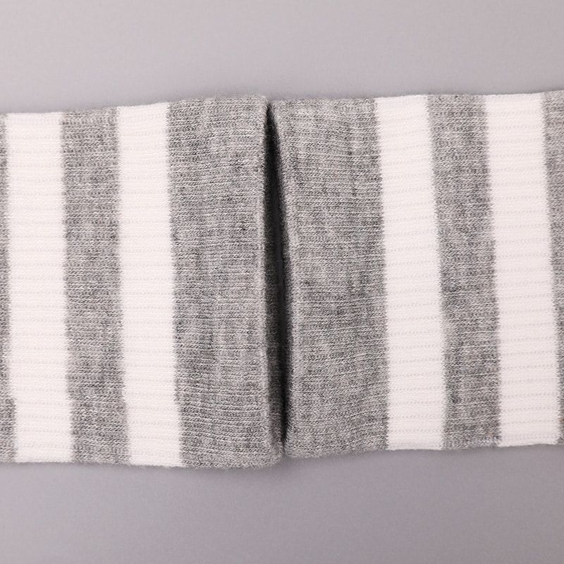 Nylon de soie filé doux recouvert d'ammoniaque 2 bandes horizontales et chaussettes femme renforcées cousues main WSD1536
