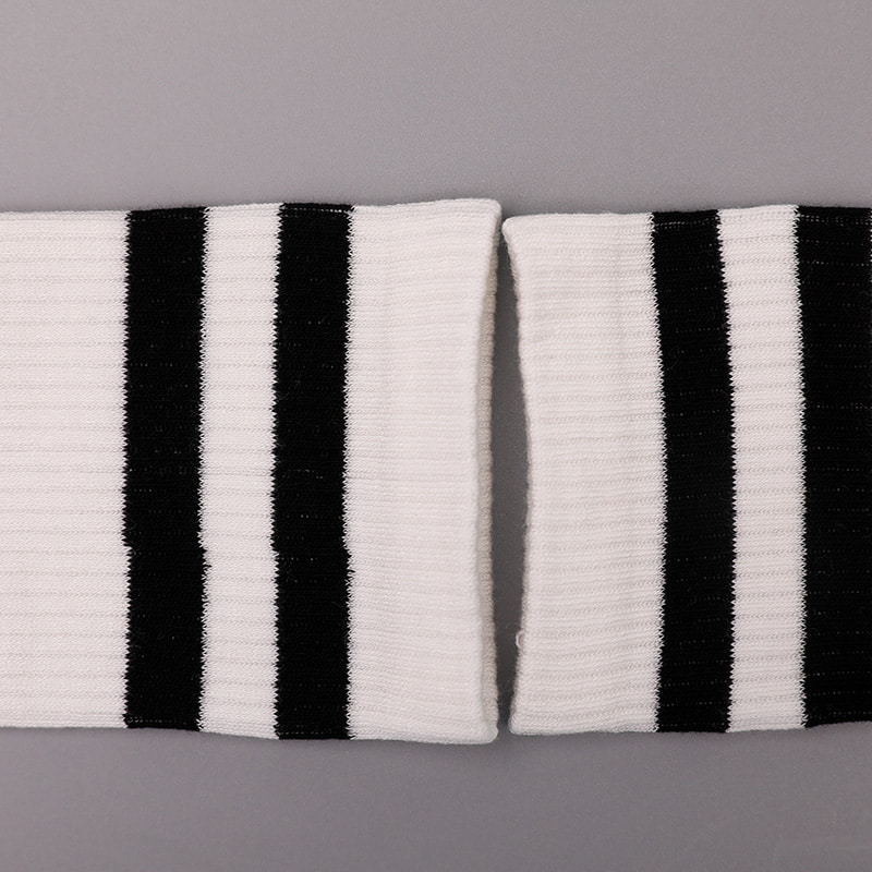 Nylon de soie filé doux recouvert d'ammoniaque 2 bandes horizontales et chaussettes femme renforcées cousues main WSD1536