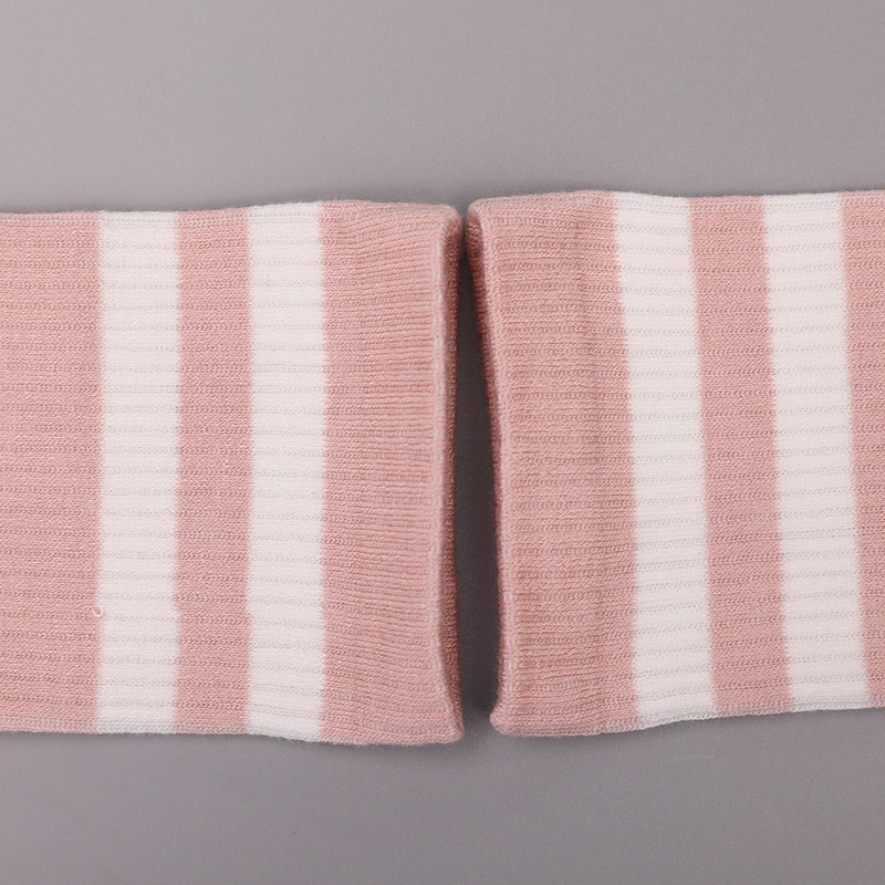 Nylon de soie filé doux recouvert d'ammoniaque 2 bandes horizontales et chaussettes femme renforcées cousues main WSD1536