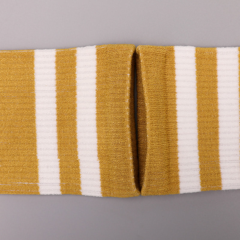 Nylon de soie filé doux recouvert d'ammoniaque 2 bandes horizontales et chaussettes femme renforcées cousues main WSD1536