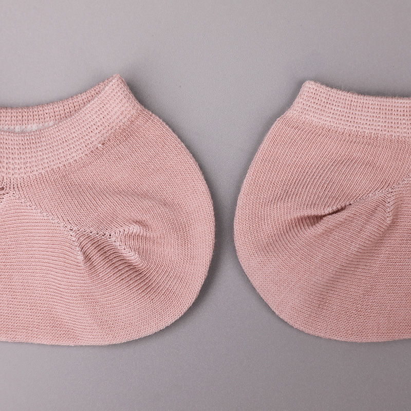 Chaussettes femme ultra fines en coton peigné, nylon et spandex uni demi-maille cousues main WSD1673