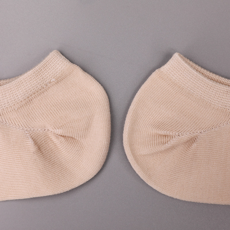 Chaussettes femme ultra fines en coton peigné, nylon et spandex uni demi-maille cousues main WSD1673