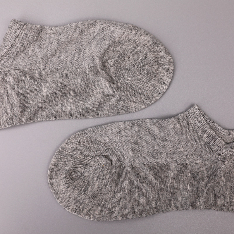 Chaussettes femme ultra fines en coton peigné, nylon et spandex uni demi-maille cousues main WSD1673