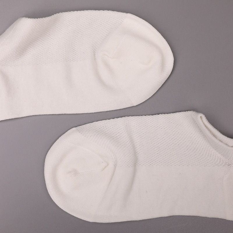 Chaussettes femme ultra fines en coton peigné, nylon et spandex uni demi-maille cousues main WSD1673