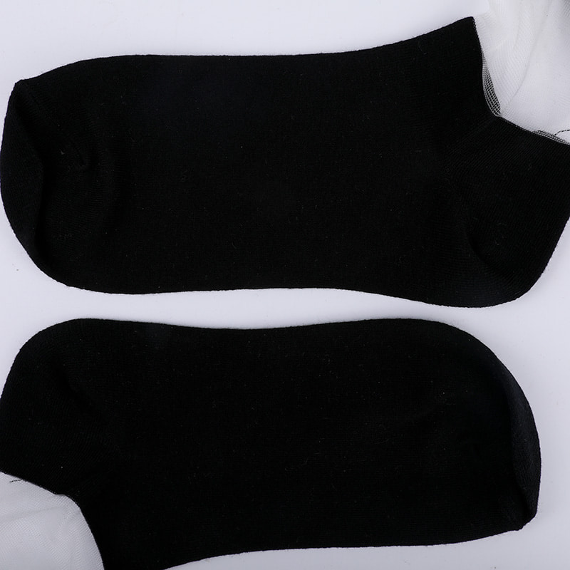 Mode verre soie coton bas femmes chaussettes couture transparente soie nœud papillon femmes chaussettes cristal soie femmes chaussettes WSD1911
