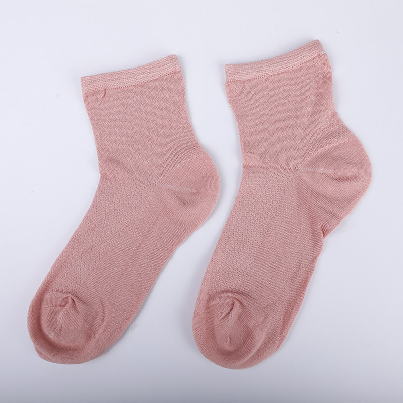 Sac en nylon et fibre de bambou souple, chaussettes fines et décontractées en petits diamants pour femmes, chaussettes cousues à la main pour femmes WSD1689