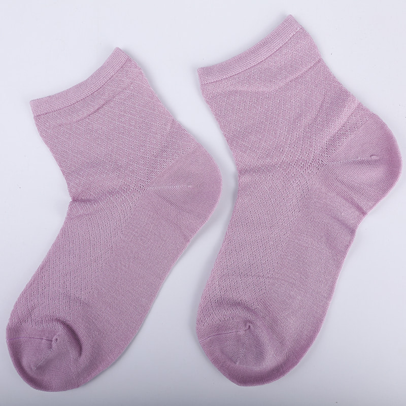 Sac en nylon et fibre de bambou souple, chaussettes fines et décontractées en petits diamants pour femmes, chaussettes cousues à la main pour femmes WSD1689