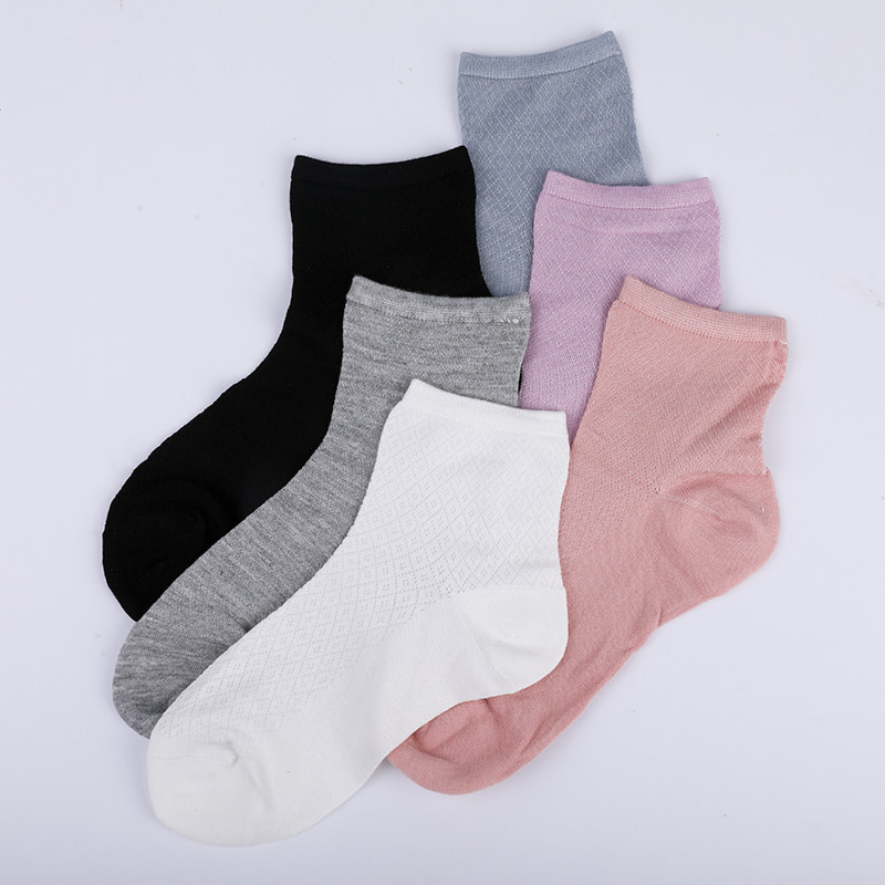 Sac en nylon et fibre de bambou souple, chaussettes fines et décontractées en petits diamants pour femmes, chaussettes cousues à la main pour femmes WSD1689