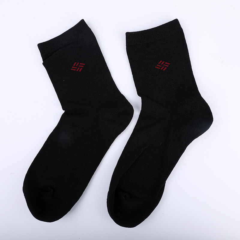 Chaussettes en coton peigné enveloppé d'ammoniaque 98% fil de coton petit jacquard cousu à la main chaussettes pour hommes d'automne et d'hiver WSD2581