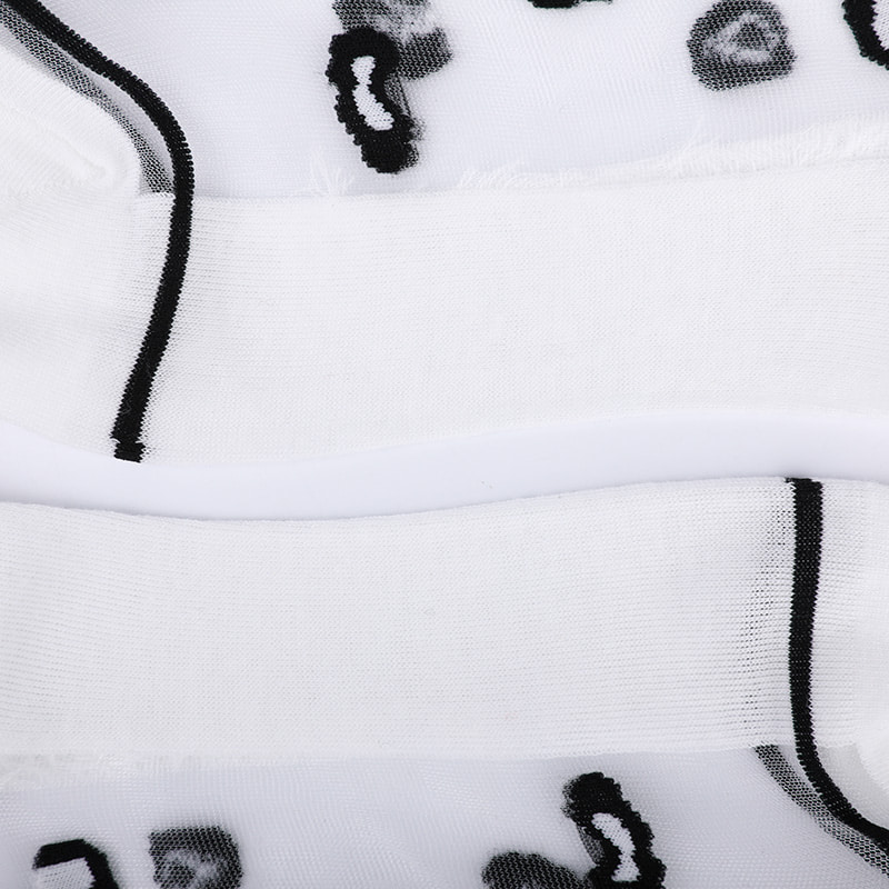 Mode transparent nylon soie coton bas femmes chaussettes motif léopard fleur transparent soie femmes chaussettes cristal soie femmes chaussettes WSD1939