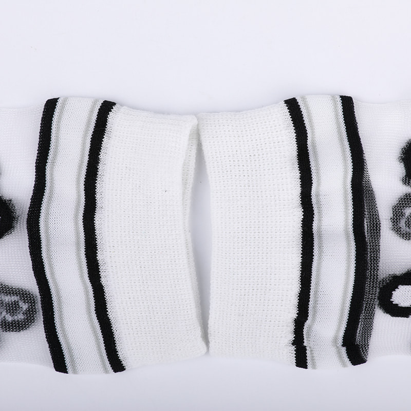 Mode transparent nylon soie coton bas femmes chaussettes motif léopard fleur transparent soie femmes chaussettes cristal soie femmes chaussettes WSD1939