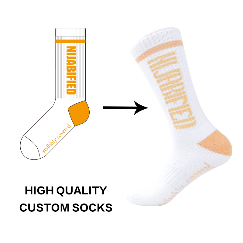 Logo personnalisé chaussettes pour hommes Sport athlétique course Sneaker Hardloopsokken Oem coton hommes équipage chaussettes personnalisées