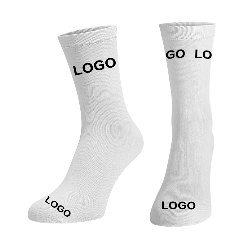 Chaussettes de sport décontractées avec lettres noires pour hommes, chaussettes de course, d'athlétisme, de basket-ball, avec Logo personnalisé, vente en gros