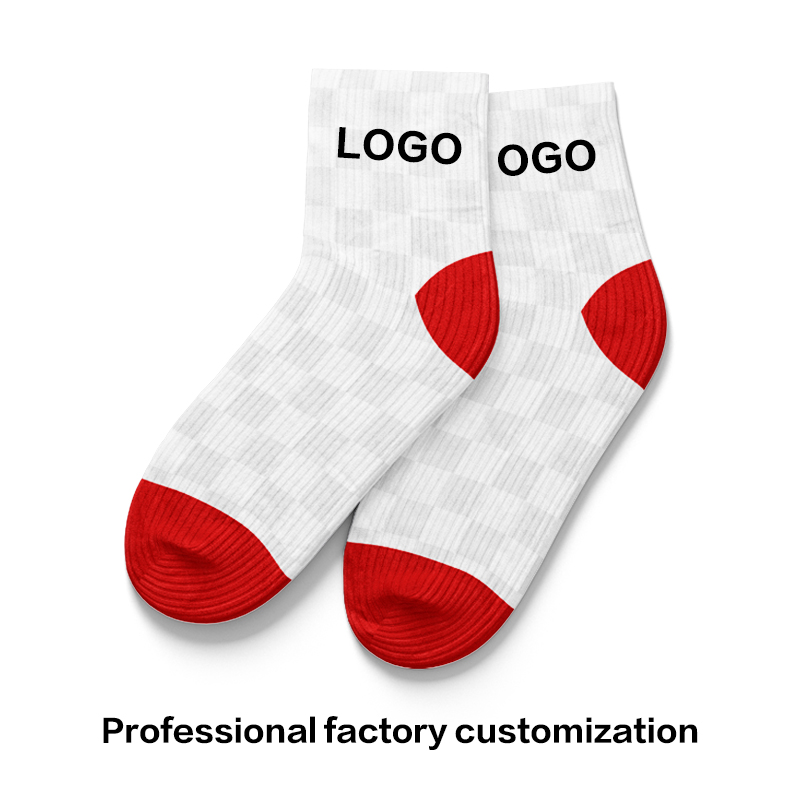 Chaussettes personnalisées avec Logo personnalisé imprimé, en Polyester, Tube blanc vierge, impression 3d par Sublimation, offre spéciale