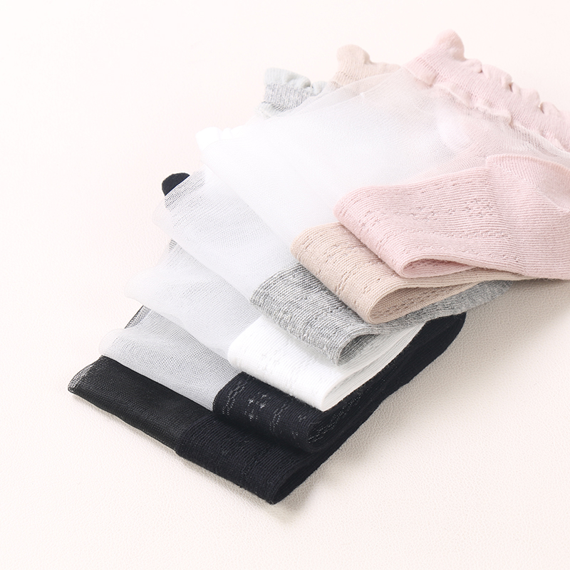 Chaussettes invisibles colorées en soie cristal pour femmes, coupe basse, transparentes, à la mode, offre spéciale d'été