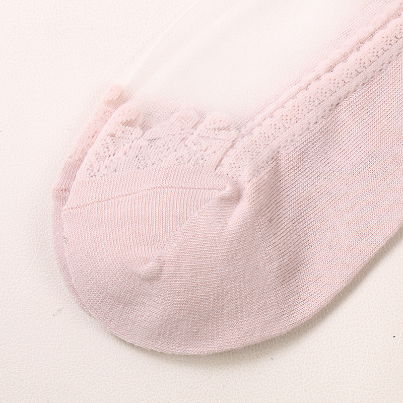 Fabricant de chaussettes d'été en dentelle de cristal pour femmes, chaussettes Sexy en dentelle de soie transparente