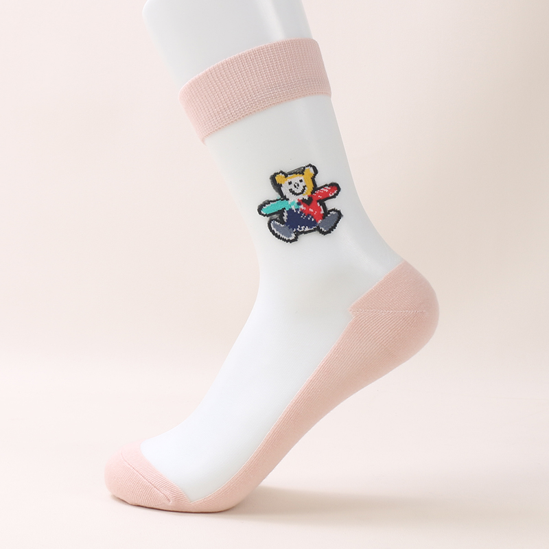 Chaussettes transparentes ultra fines colorées pour femmes, vente en gros d'été