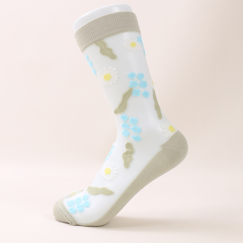 Chaussettes fines d'été pour femmes, vente en gros, chaussettes transparentes à la mode