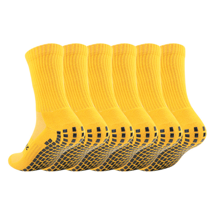 Chaussettes faites sur commande de poignée d'équipage de la meilleure qualité de sports de football de glissement de silicone de logo fait sur commande