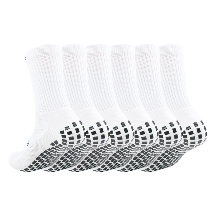 Chaussettes faites sur commande de poignée d'équipage de la meilleure qualité de sports de football de glissement de silicone de logo fait sur commande