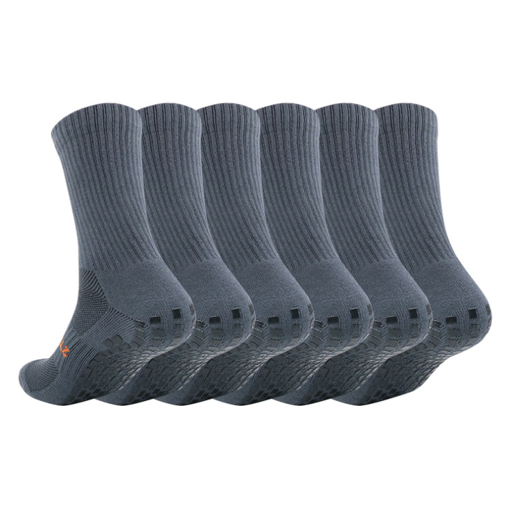 Chaussettes faites sur commande de poignée d'équipage de la meilleure qualité de sports de football de glissement de silicone de logo fait sur commande