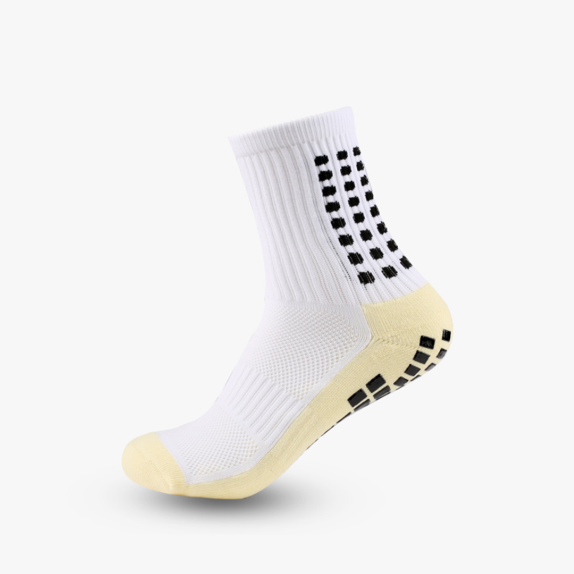 Chaussettes de sport de performance de football en coton antidérapant en silicone pour course en plein air