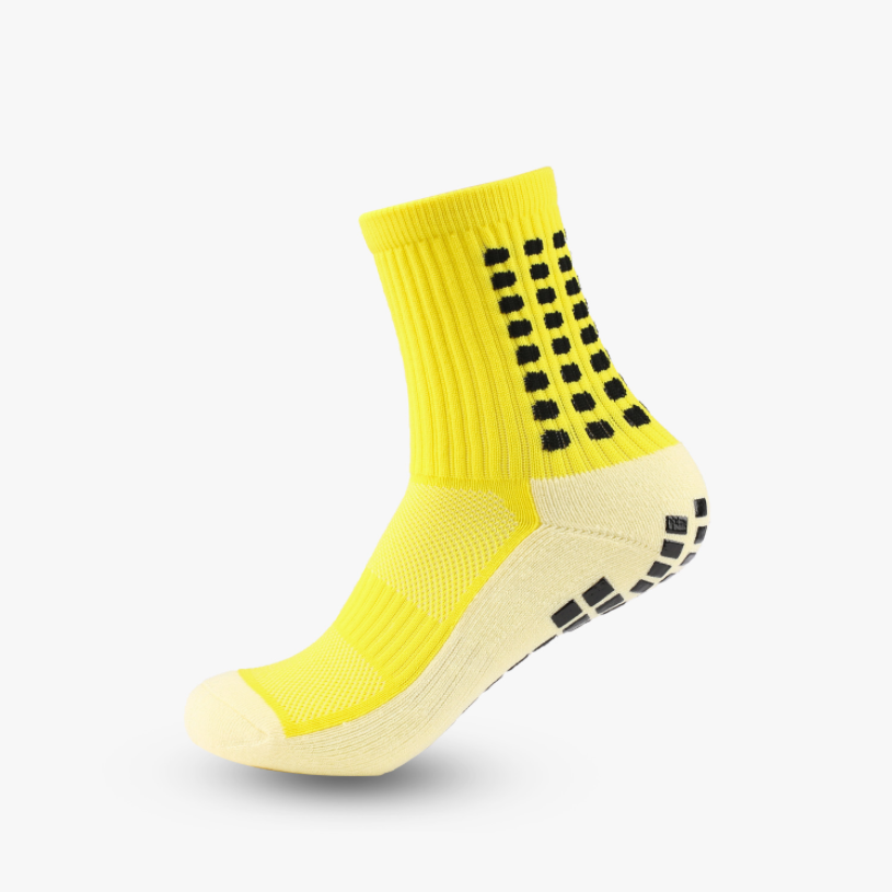 Chaussettes de sport de performance de football en coton antidérapant en silicone pour course en plein air