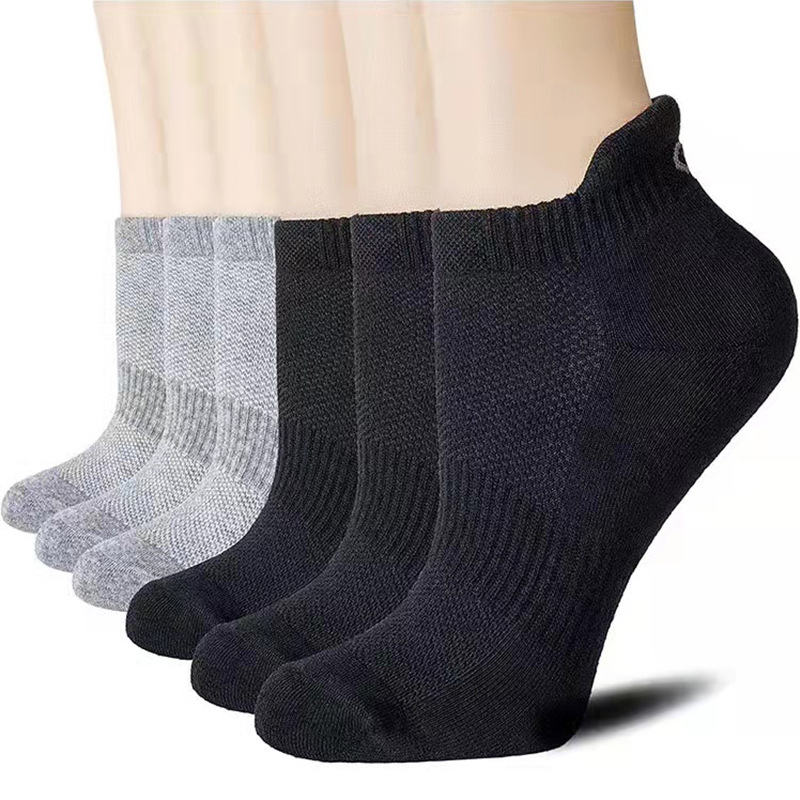 Chaussettes de sport athlétiques respirantes en coton pour hommes, vente en gros, cheville