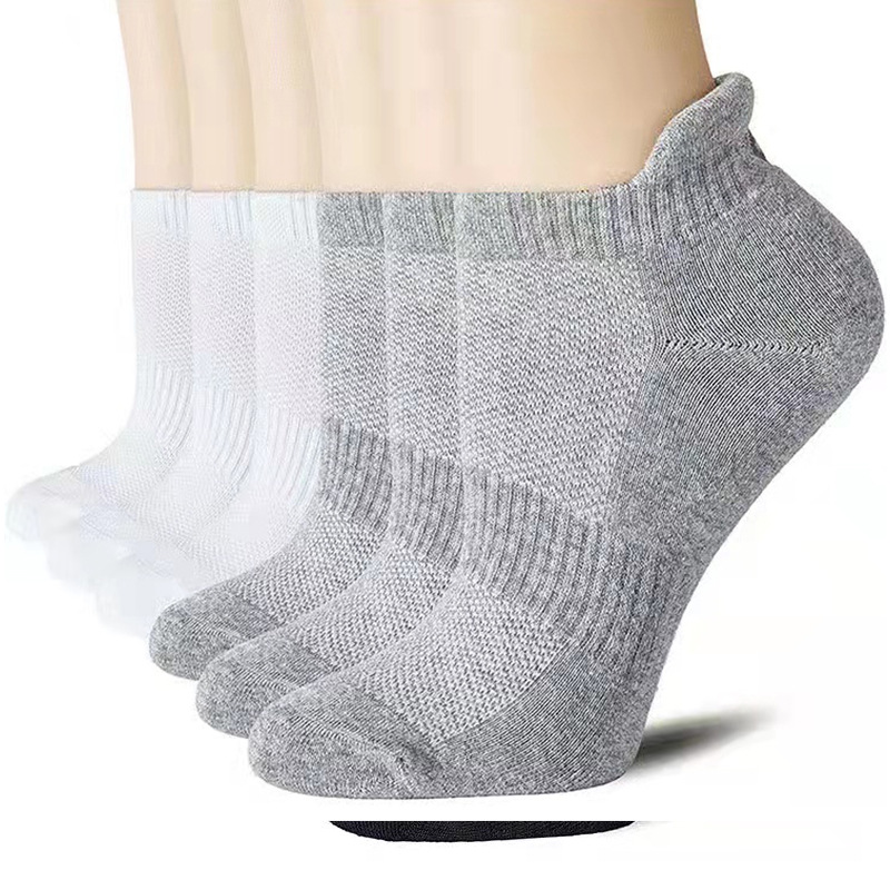 Chaussettes de sport athlétiques respirantes en coton pour hommes, vente en gros, cheville