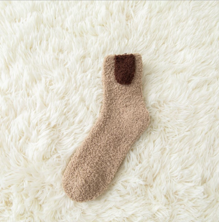 Chaussettes d'hiver épaisses pour filles, mignonnes et chaudes pour la maison, confortables et moelleuses pour femmes