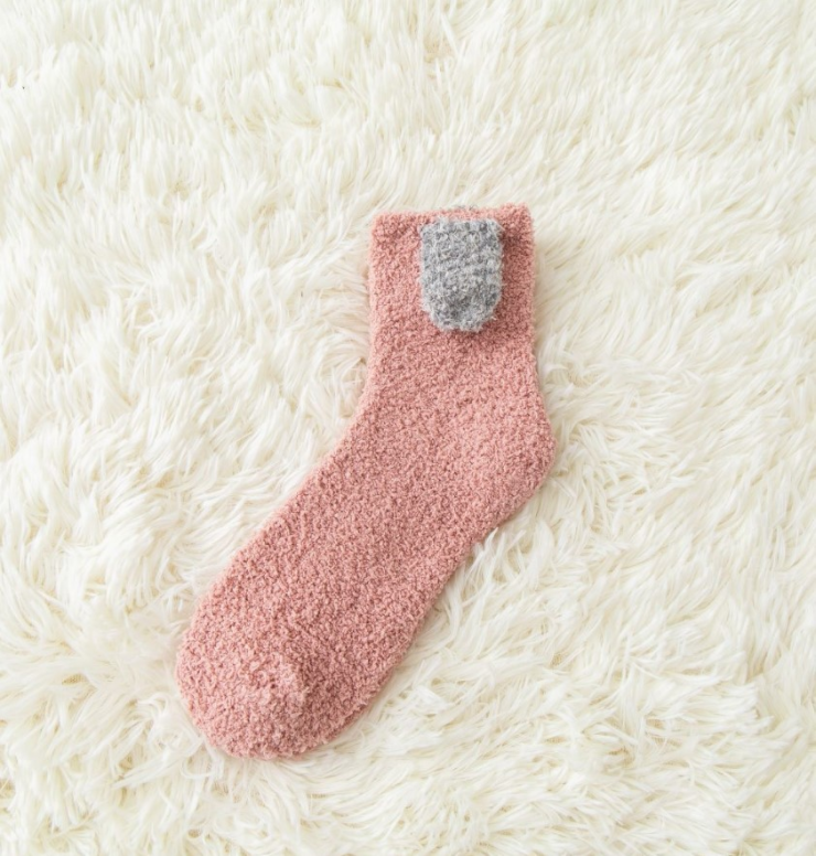 Chaussettes d'hiver épaisses pour filles, mignonnes et chaudes pour la maison, confortables et moelleuses pour femmes