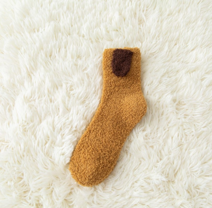 Chaussettes d'hiver épaisses pour filles, mignonnes et chaudes pour la maison, confortables et moelleuses pour femmes