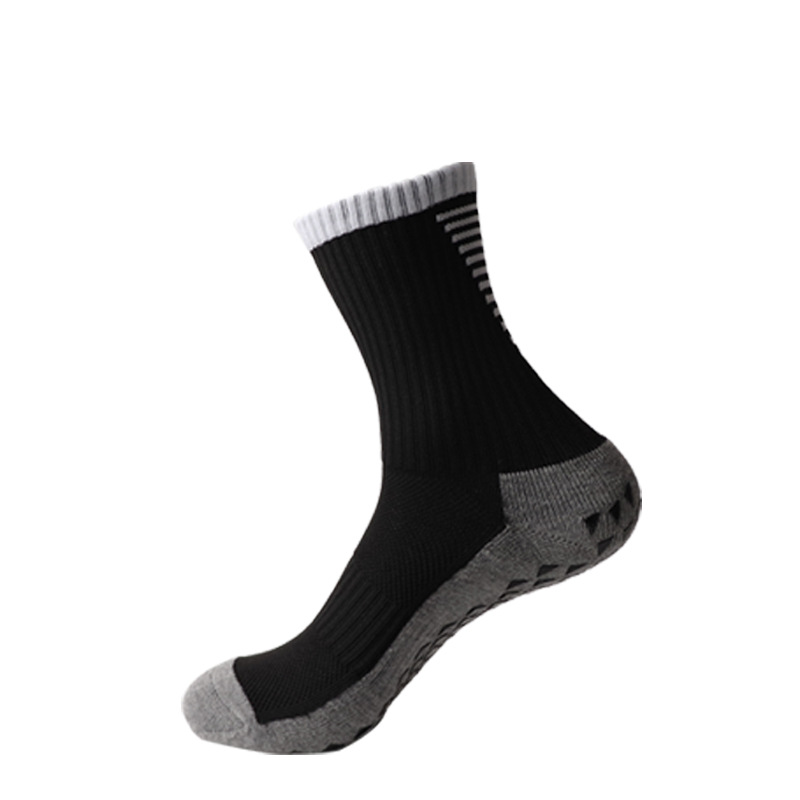 Logo personnalisé de chaussettes faites sur commande de poignée faite sur commande de football de glissement de course de sport de compression